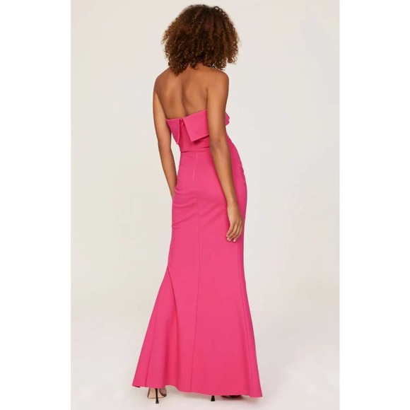 ELLIATT Across Strapless Maxi Cocktail Party Dress Gown Pink Women's Size Medium - Picture 4 of 13